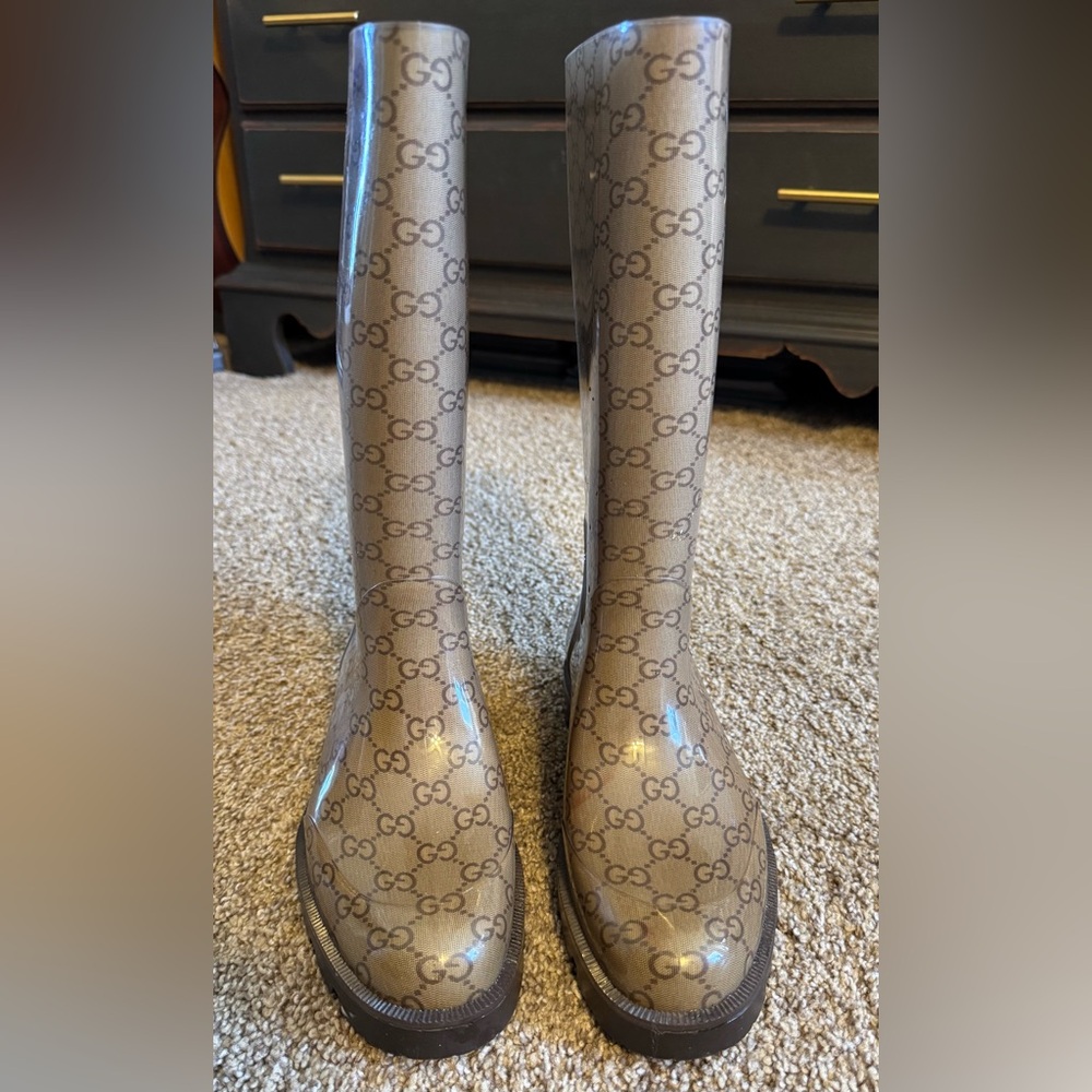 Gucci Women's Beige Rain Boots